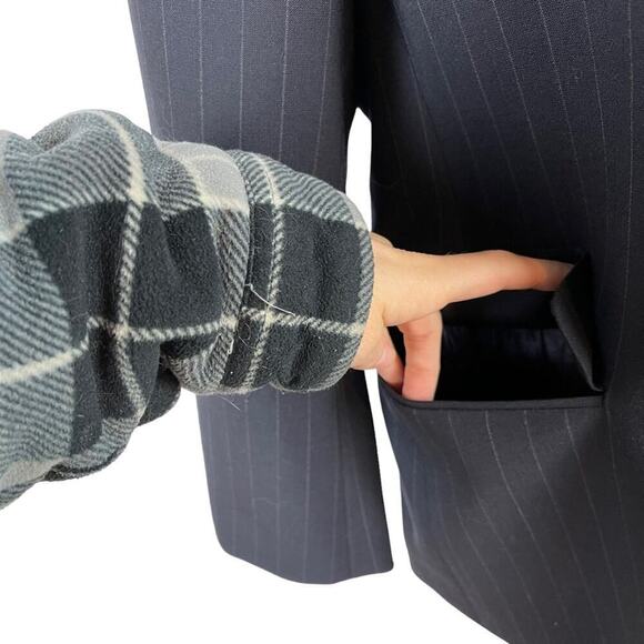 Brooks Brothers Men's Stretch Dark Blue Striped Blazer Jacket Size EU41 Short - Picture 5 of 15